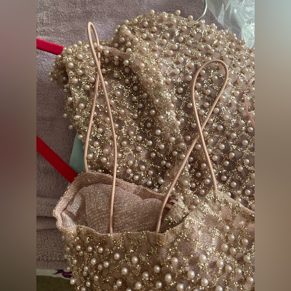 Blush Pearl and Sequin Dress - Picture 6 of 8